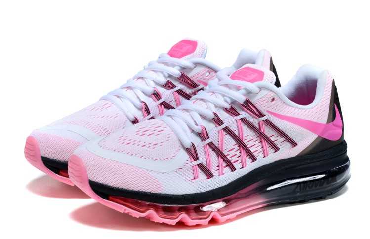 Nike Air Max 2015 Femme France Vetement En Ligne Baskets Blanc Noir Rose